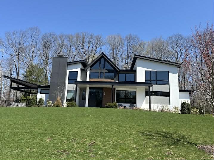 Asphalt shingle roof installation in progress on a New Jersey home